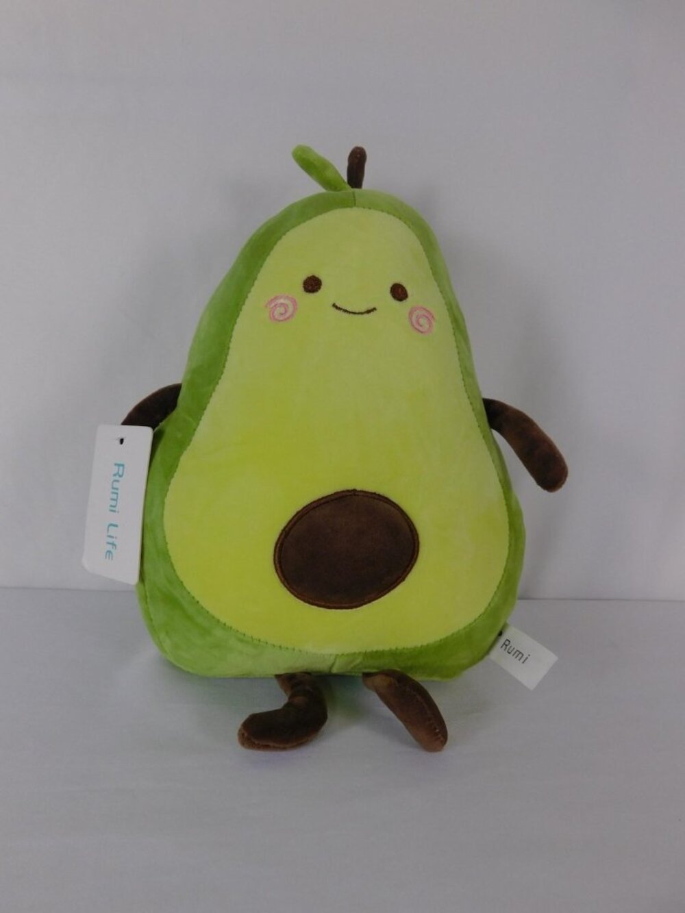 Rumi Life Avocado Plush Green Small Stuffed Toy 30cm Soft Cute Washable Gift
